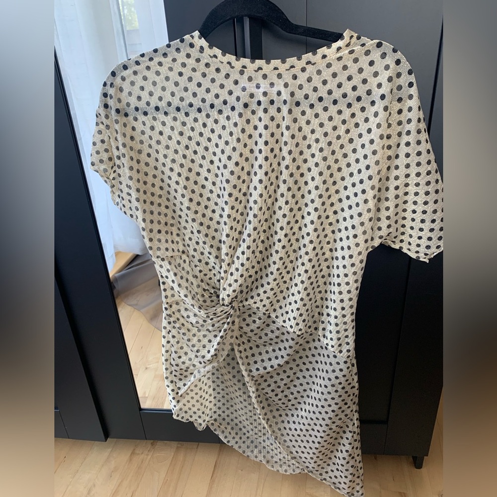 Zara gold Asymmetrical Twist front Blouse